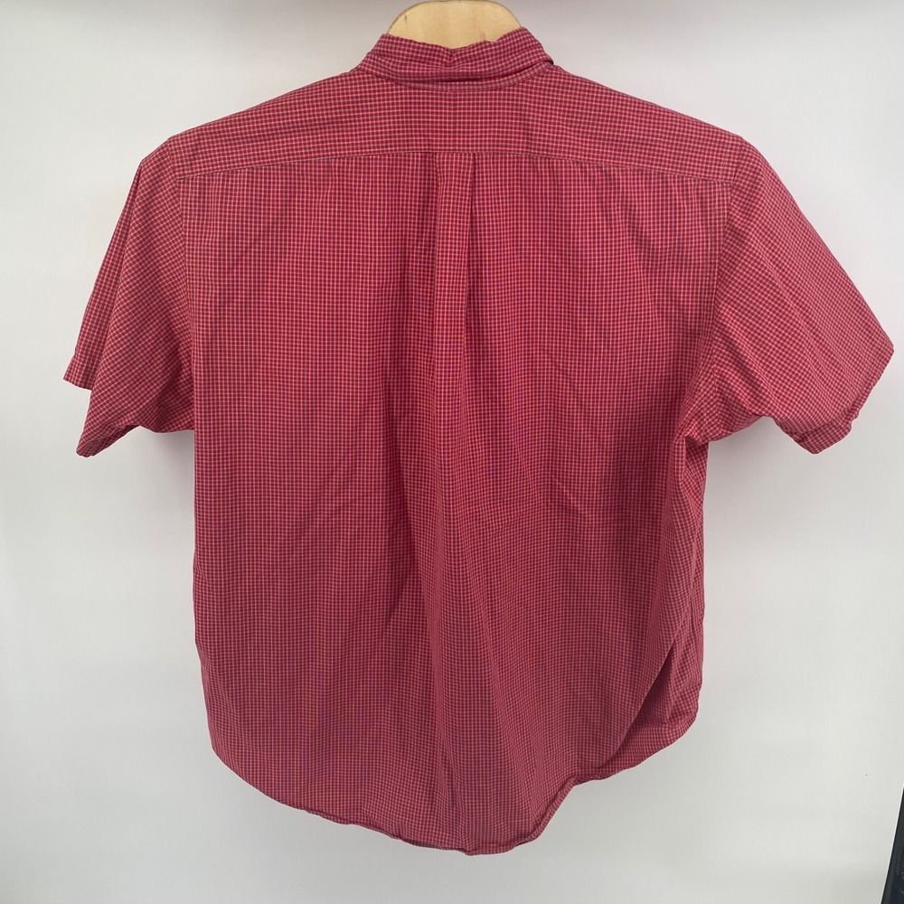 Ralph Lauren XXL Red Check Short Sleeve Button Down Shirt Classic Fit Mens - Picture 4 of 7